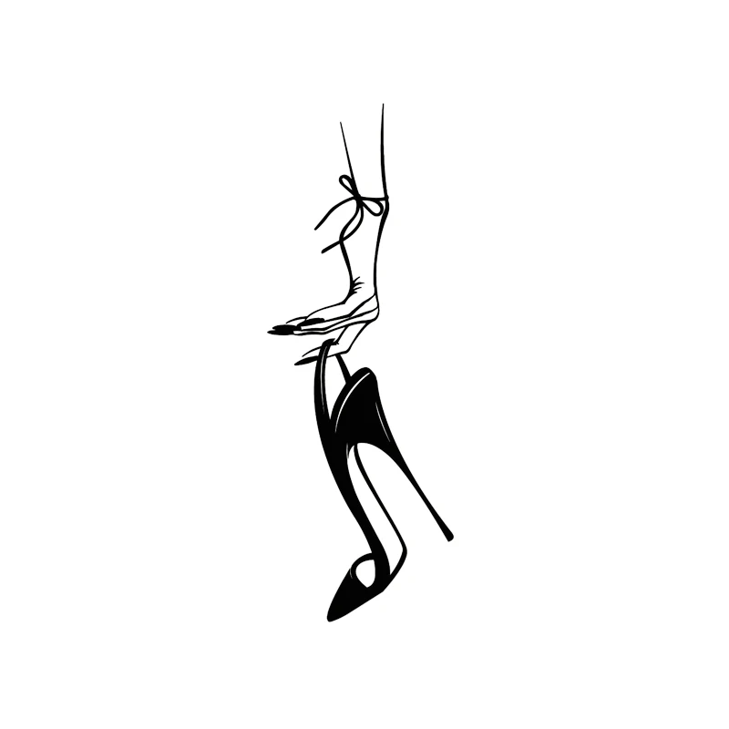 Creativity 5.1*14.1CM Woman Hand Stilettos Shoe Lady Girl Manicure Vinyl Car-styling Decals Car Sticker Black Silver Accessor
Creativity 5.1*14.1CM Woman Hand Stilettos Shoe Lady Girl Manicure Vinyl Car-styling Decals Car Sticker Black Silver Accessor