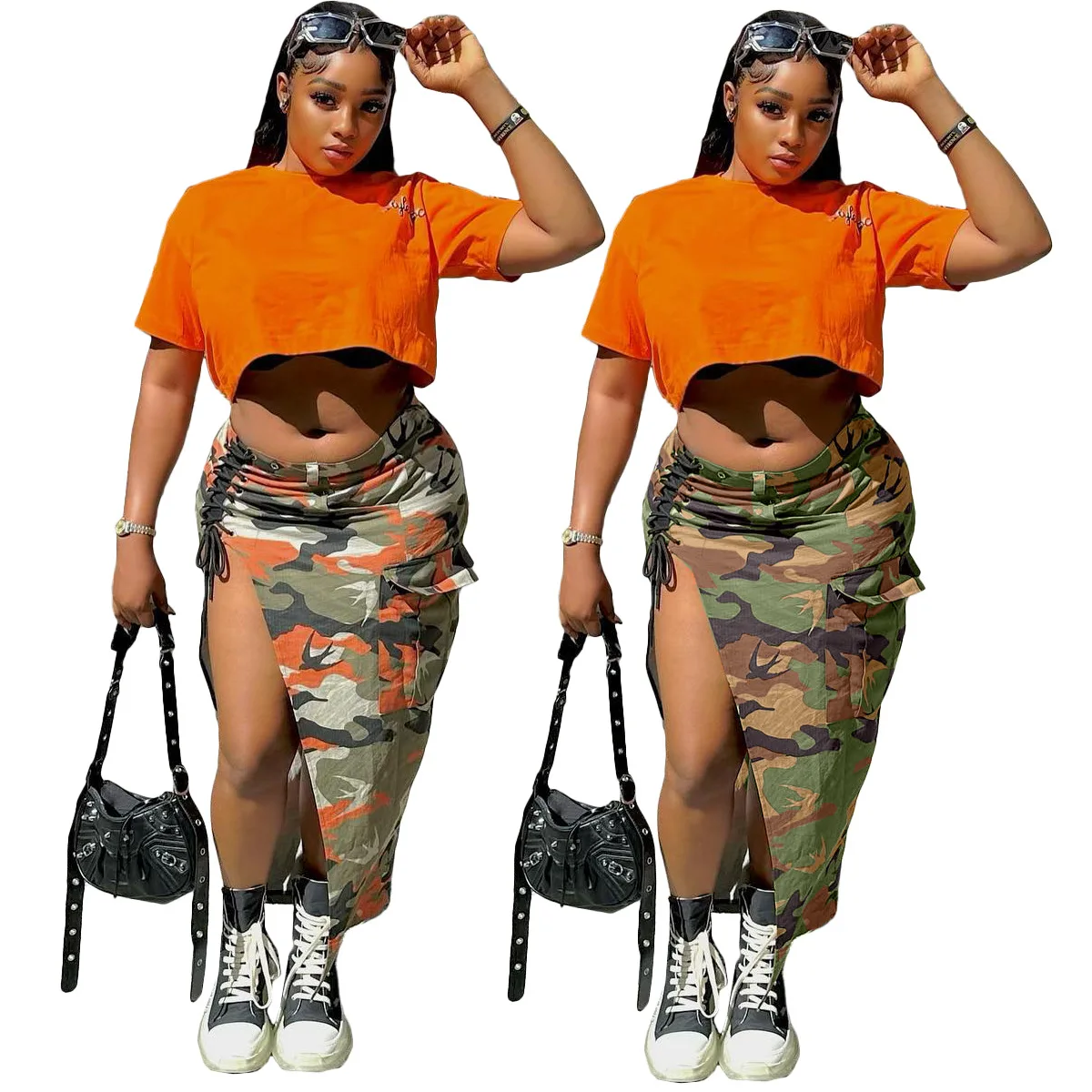 Women Sexy High Split Camouflage Skirt Y2K Irregular Spliced Lace Up Long Maxi Streetwear Cargo Skirts For Women Vestidos
Women Sexy High Split Camouflage Skirt Y2K Irregular Spliced Lace Up Long Maxi Streetwear Cargo Skirts For Women Vestidos