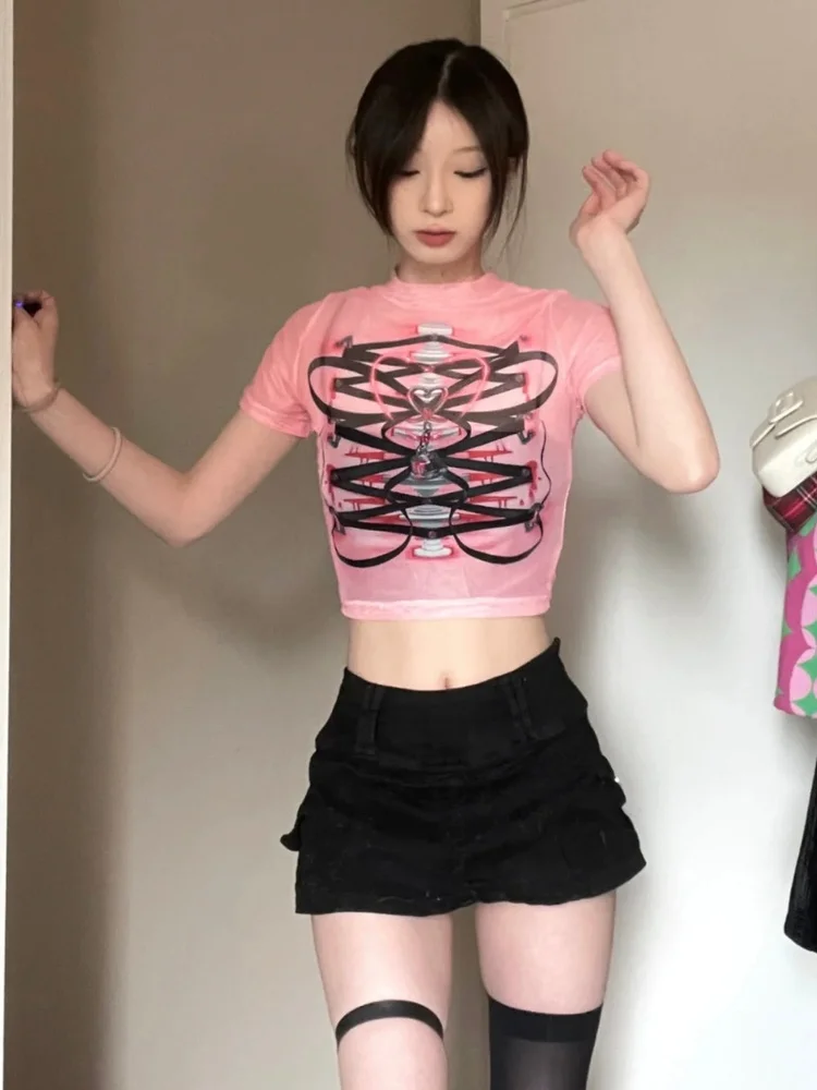 2022 Y2k Print Punk Crop Top Sexy Rock Style Girls T Shirt Women Vintage Short Sleeve Tshirt Mesh Korean Harajuku Slim-fit Tee
2022 Y2k Print Punk Crop Top Sexy Rock Style Girls T Shirt Women Vintage Short Sleeve Tshirt Mesh Korean Harajuku Slim-fit Tee