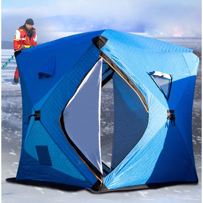 Outdoor Winter Windproof Tents Automatic Set Up Oxford Cloth Cotton Lining Warm Camping Fishing Tent with Snow Skirt
Outdoor Winter Windproof Tents Automatic Set Up Oxford Cloth Cotton Lining Warm Camping Fishing Tent with Snow Skirt