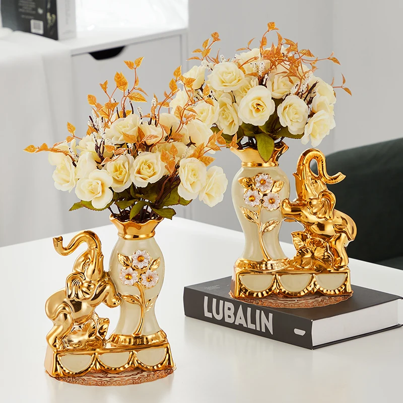 Gift Flower Vase Decoration Home Cute Little Elephant Ceramic Vases Pot Nordic Style Wedding Living Room Decor Flower Container
Gift Flower Vase Decoration Home Cute Little Elephant Ceramic Vases Pot Nordic Style Wedding Living Room Decor Flower Container