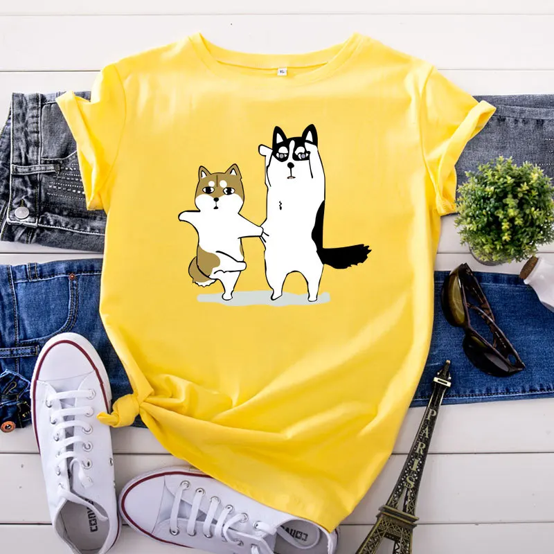 funny t shirts Puppy Printed graphic t shirts Women's cotton t-shirt Short sleeve tee Fashion Trend clothing offer free shipping
funny t shirts Puppy Printed graphic t shirts Women's cotton t-shirt Short sleeve tee Fashion Trend clothing offer free shipping