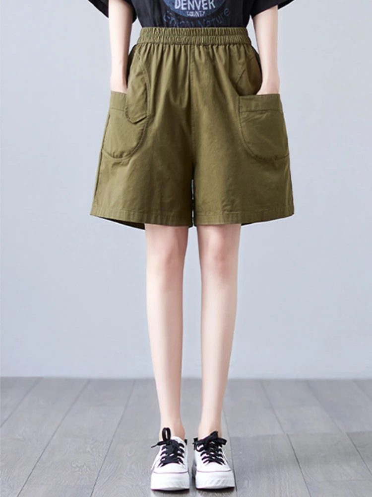 Casual Cotton Linen Wide-leg Shorts Women's Summer New Fashion Loose High Waist Thin Solid Color Five-point Pants Overalls
Casual Cotton Linen Wide-leg Shorts Women's Summer New Fashion Loose High Waist Thin Solid Color Five-point Pants Overalls