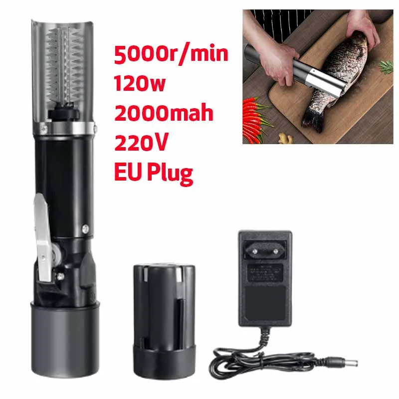5000RPM 120W Wireless Electric Fish Scale Planer Handheld Effective Fish Scales Cleaner Remover Seafood Knife Kitchen Tools
5000RPM 120W Wireless Electric Fish Scale Planer Handheld Effective Fish Scales Cleaner Remover Seafood Knife Kitchen Tools