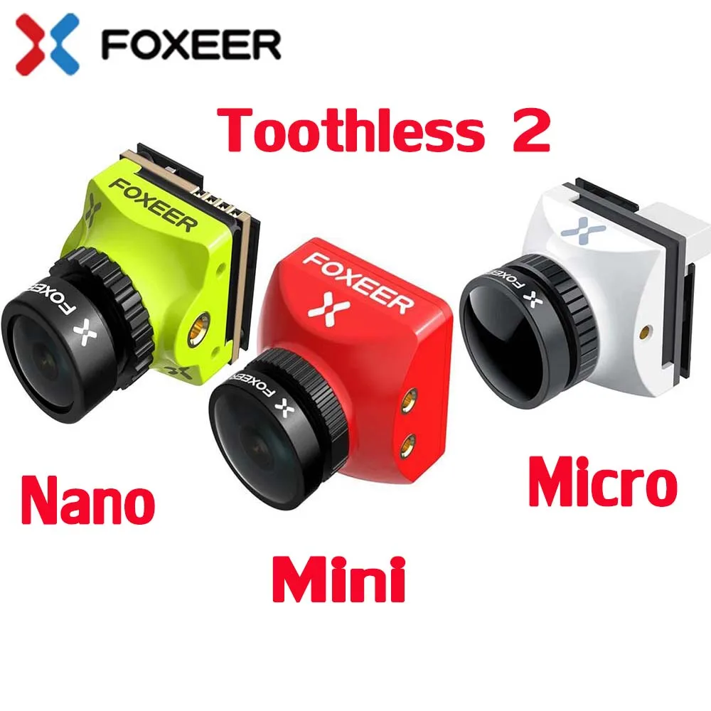 

Foxeer Mini/Micro/Nano беззубовая 2 CMOS 1/2 1200TVL PAL/NTSC 4:3 16:9 FPV OSD камера естественное изображение для RC FPV гоночного дрона