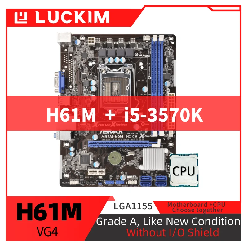 Refurbished H61M-VG4 Motherboard LGA1155 i5-3570K Set Kit with Processor pc motherboard
Refurbished H61M-VG4 Motherboard LGA1155 i5-3570K Set Kit with Processor pc motherboard