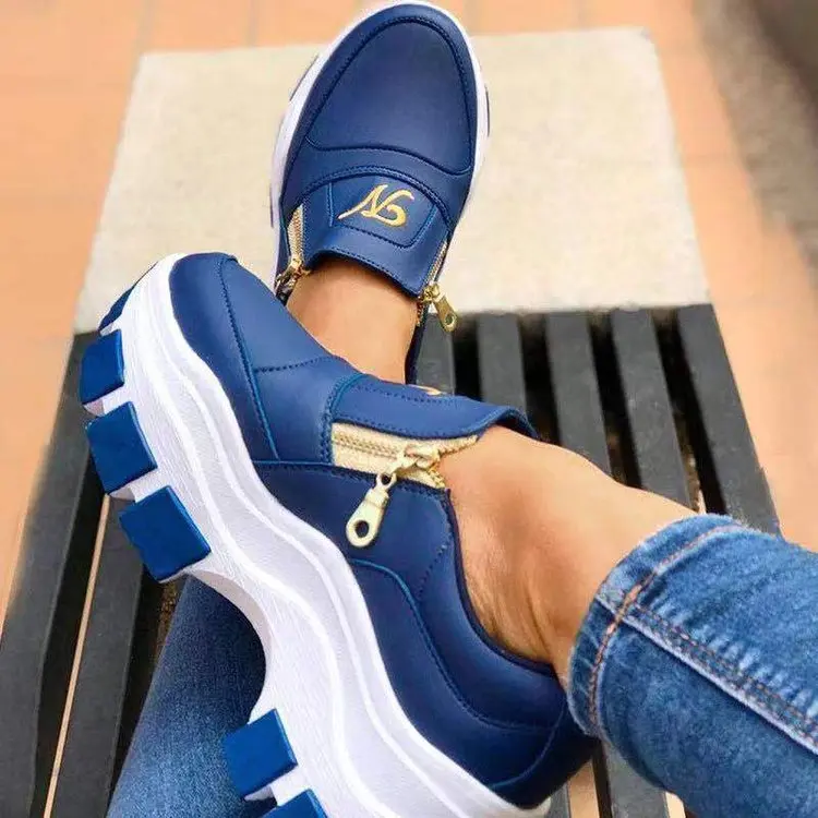 2022 Women's Fashion Casual Shoes Comfortable Breathable Wedges Platform High Heels Zipper Slip-On Lady Sneaker Running Shoes
2022 Women's Fashion Casual Shoes Comfortable Breathable Wedges Platform High Heels Zipper Slip-On Lady Sneaker Running Shoes