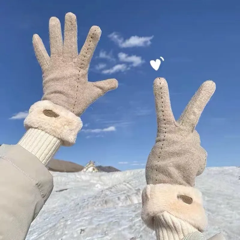 2022 new fashion women's gloves autumn and winter lovely warm all finger gloves women's outdoor sports women's gloves touch scre
2022 new fashion women's gloves autumn and winter lovely warm all finger gloves women's outdoor sports women's gloves touch scre