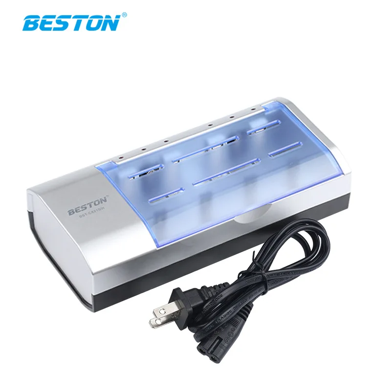 

Beston 9V Ni-Mh Battery 6 Slot Multi-Function Battery Charger For AA/AAA/C/D Type Battery Charger-US Plug