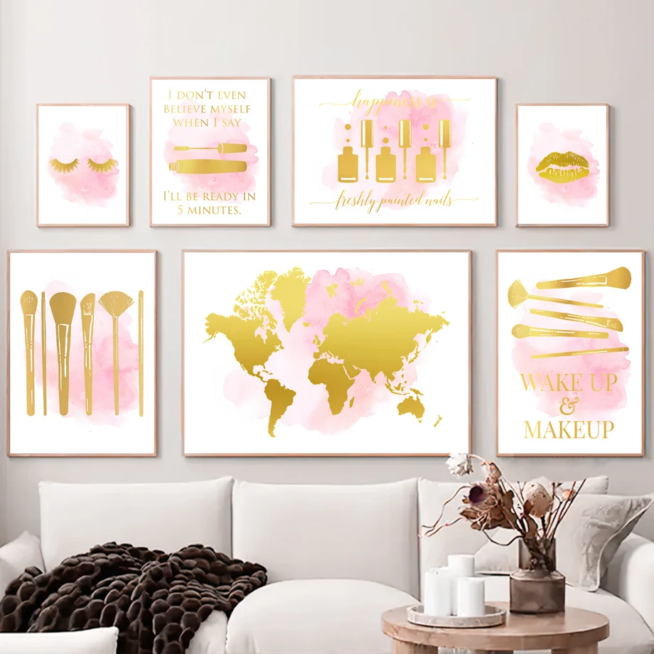 Salon Mascara Manicure Cosmetic Fashion Wall Art Canvas Painting Nordic Posters And Prints Wall Pictures For Beauty Salon Decor 
Salon Mascara Manicure Cosmetic Fashion Wall Art Canvas Painting Nordic Posters And Prints Wall Pictures For Beauty Salon Decor
