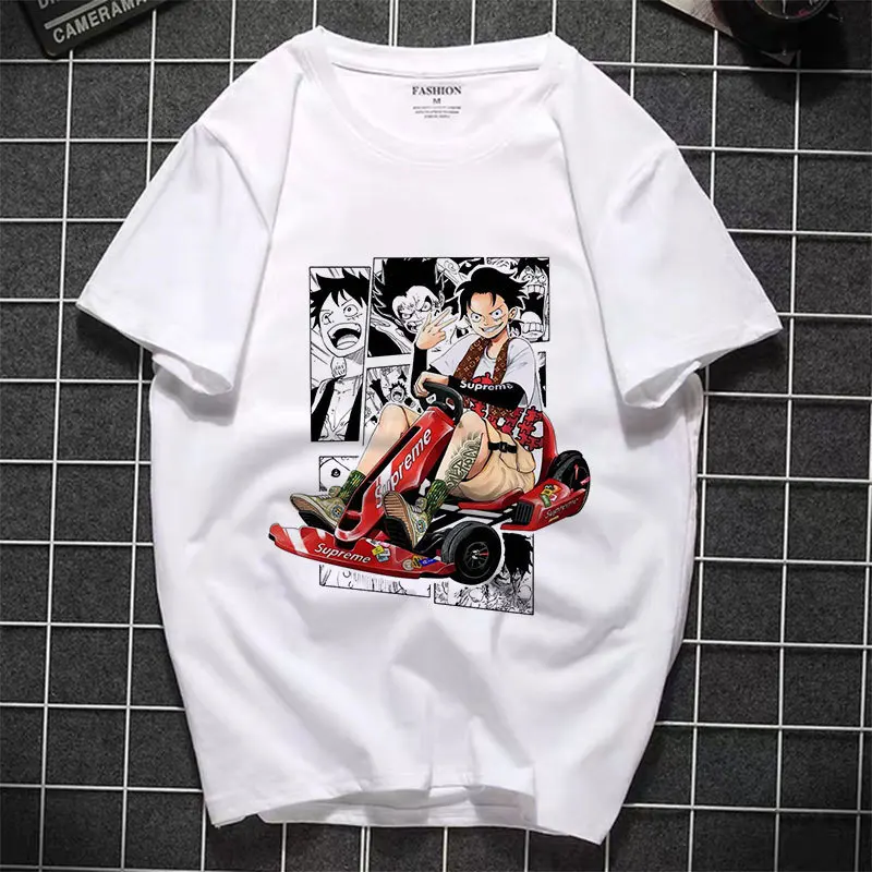 Japanese Cartoon Anime Luffy Short-sleeved T-shirt Men's Pirate King Clothes Men's and Women's Children's Clothing
Japanese Cartoon Anime Luffy Short-sleeved T-shirt Men's Pirate King Clothes Men's and Women's Children's Clothing