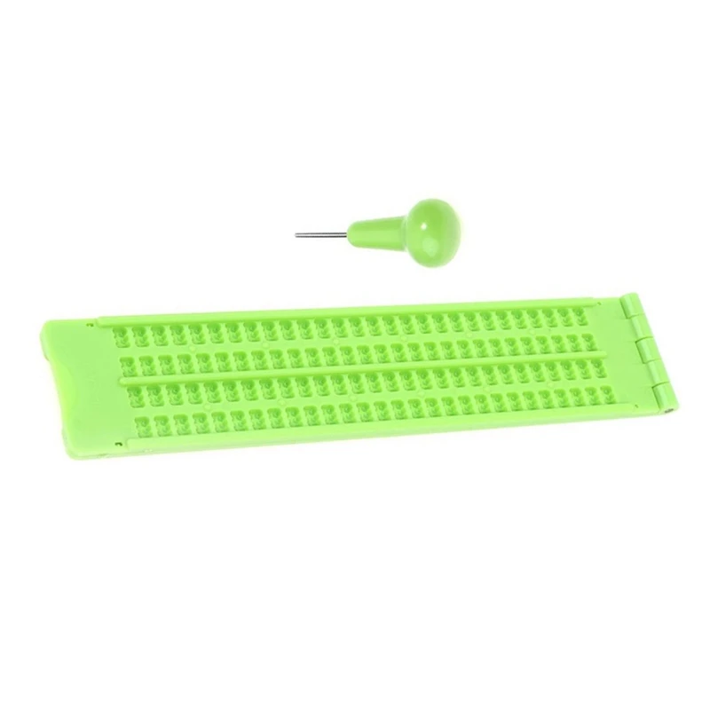4 Lines 28 Cells Braille Writing Board With Stylus Braille Slate Portable Practice For The Blind Learning Supplies
4 Lines 28 Cells Braille Writing Board With Stylus Braille Slate Portable Practice For The Blind Learning Supplies