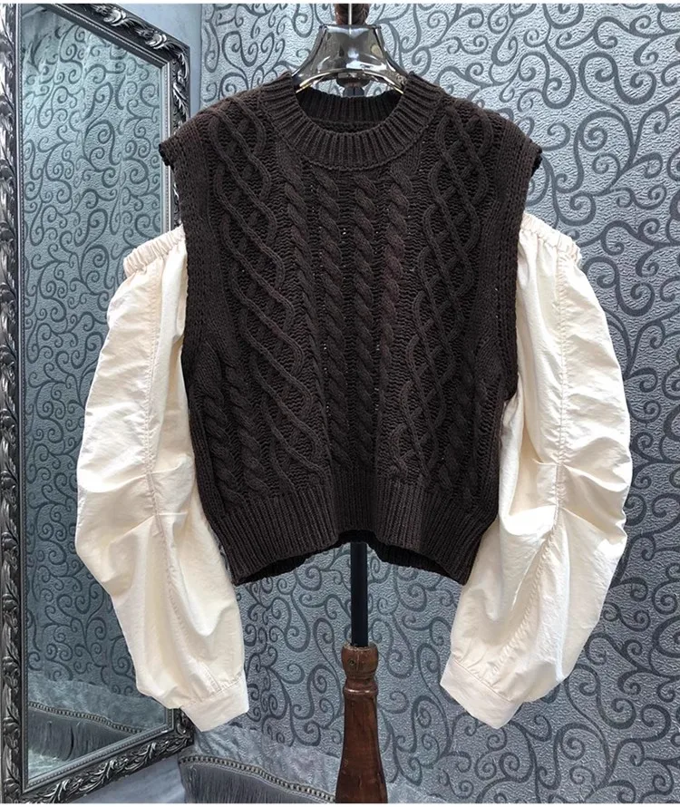 Новинка, модные свитера в Корейском стиле, Осень-зима 2023, женские пуловеры, вязаные повседневные цветные топы с длинным рукавом, джемпер 
Новинка, модные свитера в Корейском стиле, Осень-зима 2023, женские пуловеры, вязаные повседневные цветные топы с длинным рукавом, джемпер