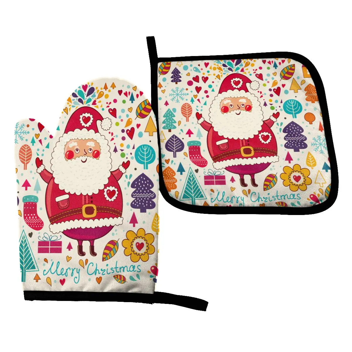 Christmas Santa Potholder Mat Kitchen Baking Oven Cooking Gloves Microwave Insulation Pad Oven Mitts Polyester Gloves Wholesale
Christmas Santa Potholder Mat Kitchen Baking Oven Cooking Gloves Microwave Insulation Pad Oven Mitts Polyester Gloves Wholesale
