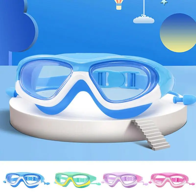 

Kids Swimming Goggles Anti-Fog Anti-UV Pool Glasses With Ear Plugs Outdoor Sports Diving Eyewear For Kids And Youth Aged 6-14