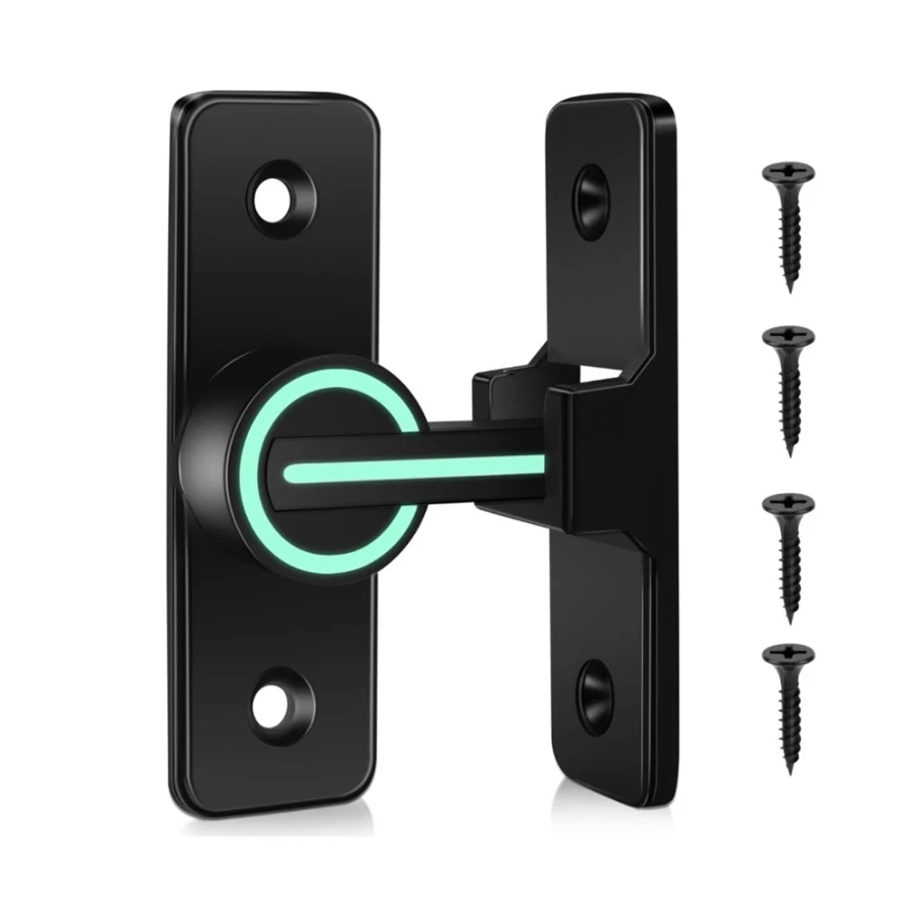 Black Luminous Barn Door Latch Lock For Locking Sliding 90 Degree Right Angle Bathroom Door Bolt Home Hardware Accessories
Black Luminous Barn Door Latch Lock For Locking Sliding 90 Degree Right Angle Bathroom Door Bolt Home Hardware Accessories