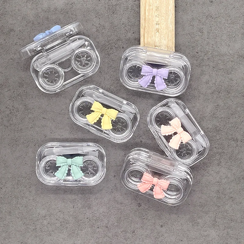 Cute Transparent Bow Portable Women Contact Lens Case for Travel Holder Storage Contact Lenses Box 
Cute Transparent Bow Portable Women Contact Lens Case for Travel Holder Storage Contact Lenses Box