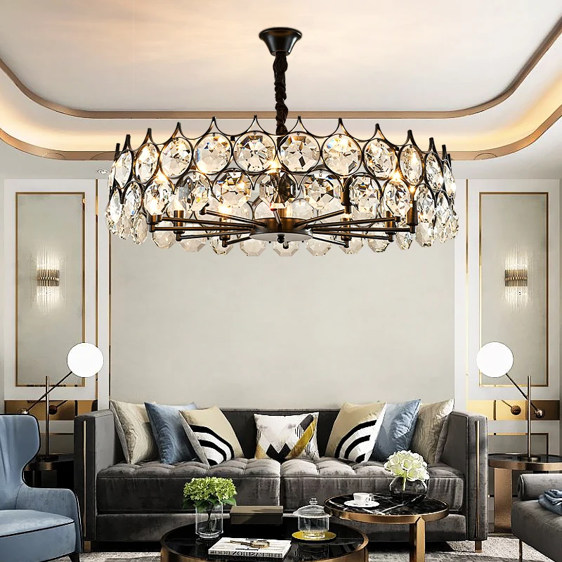 Golden LED Chandelier Designer Round Crystal Ceiling Chandelier Fashion Modern Chandelier Living Room Bedroom Hotel Lobby Lamp
Golden LED Chandelier Designer Round Crystal Ceiling Chandelier Fashion Modern Chandelier Living Room Bedroom Hotel Lobby Lamp