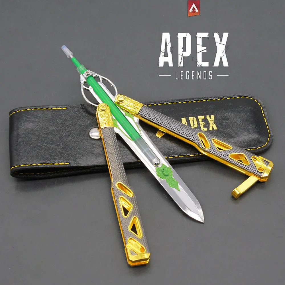 

Apex Legends Heirloom Octane Heirloom Butterfly Knife Game Keychain Weapon Knife Katana Sword Samurai Gifts Kids Toys For Boys