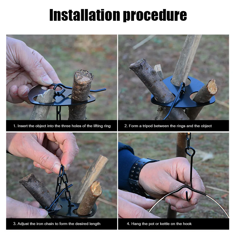 1pc Camping Hanging Tripod W/ Bag Pot Rack Hanger BBQ Steel Rack Multifunction Tripod Fire For Picnic Bonfire Party Outdoor Tool
1pc Camping Hanging Tripod W/ Bag Pot Rack Hanger BBQ Steel Rack Multifunction Tripod Fire For Picnic Bonfire Party Outdoor Tool