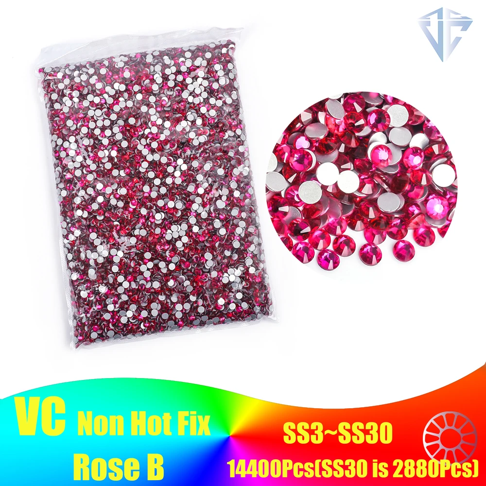 14400Pcs Wholesale SS3-SS30 Hot Pink Glitter Crystal High Quality Non Hot Fix Rhinestones Glass Strass For Garment Decorations
14400Pcs Wholesale SS3-SS30 Hot Pink Glitter Crystal High Quality Non Hot Fix Rhinestones Glass Strass For Garment Decorations