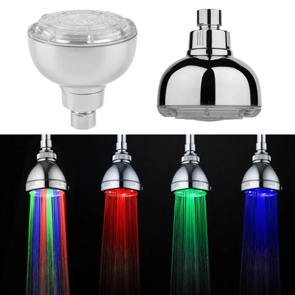 

LED Light Shower Heads 7 Colors Changing Faucet Bathroom Showerhead Portable Bath Over-Head Sprayer LED Sprinkler