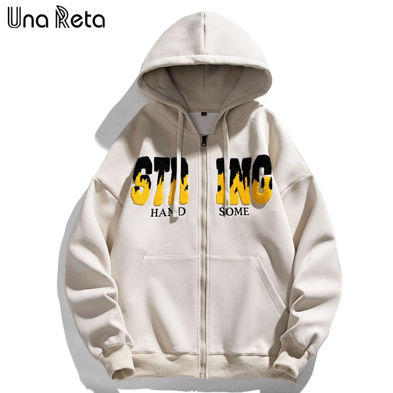 Una Reta Loose Men Hooded Harajuku Letter Print Sweatshirts Plus Size Hip Hop Oversize Couple Cardigan Zipper Hoodies
Una Reta Loose Men Hooded Harajuku Letter Print Sweatshirts Plus Size Hip Hop Oversize Couple Cardigan Zipper Hoodies