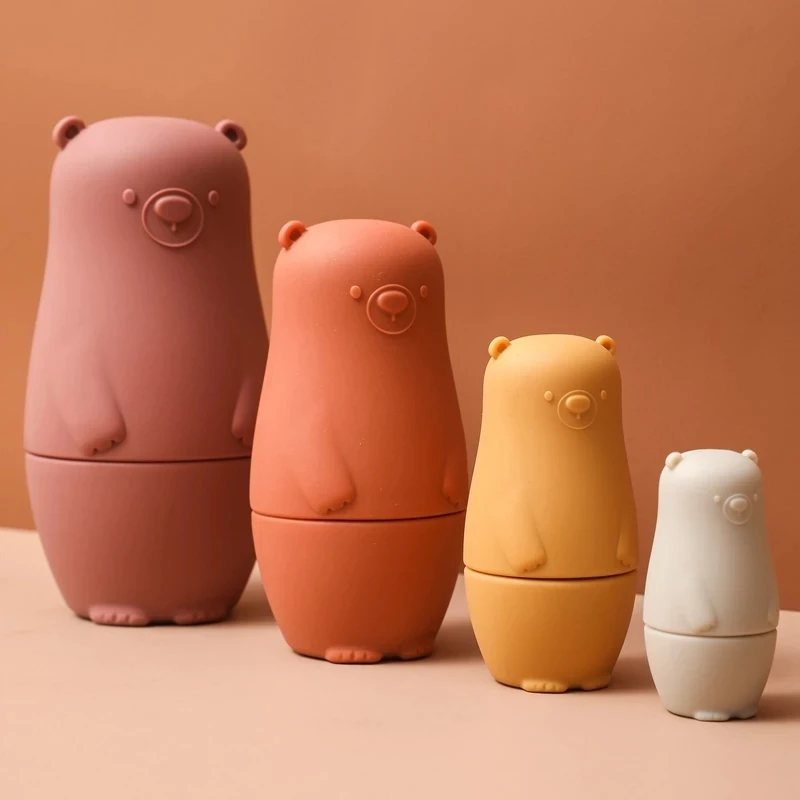 Little Bear Matryoshka Toys Montessori Toys Silicone Baby Teether Silicone Russian Nesting Dolls Educational Toys Children Toys
Little Bear Matryoshka Toys Montessori Toys Silicone Baby Teether Silicone Russian Nesting Dolls Educational Toys Children Toys