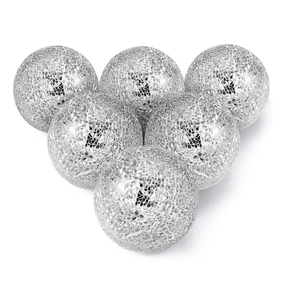 6PCS Mosaic Sphere Balls Decorative Glass Balls Decorative Orbs Table Centerpiece Balls Round Glass Ball for Table Bowl Decor
6PCS Mosaic Sphere Balls Decorative Glass Balls Decorative Orbs Table Centerpiece Balls Round Glass Ball for Table Bowl Decor