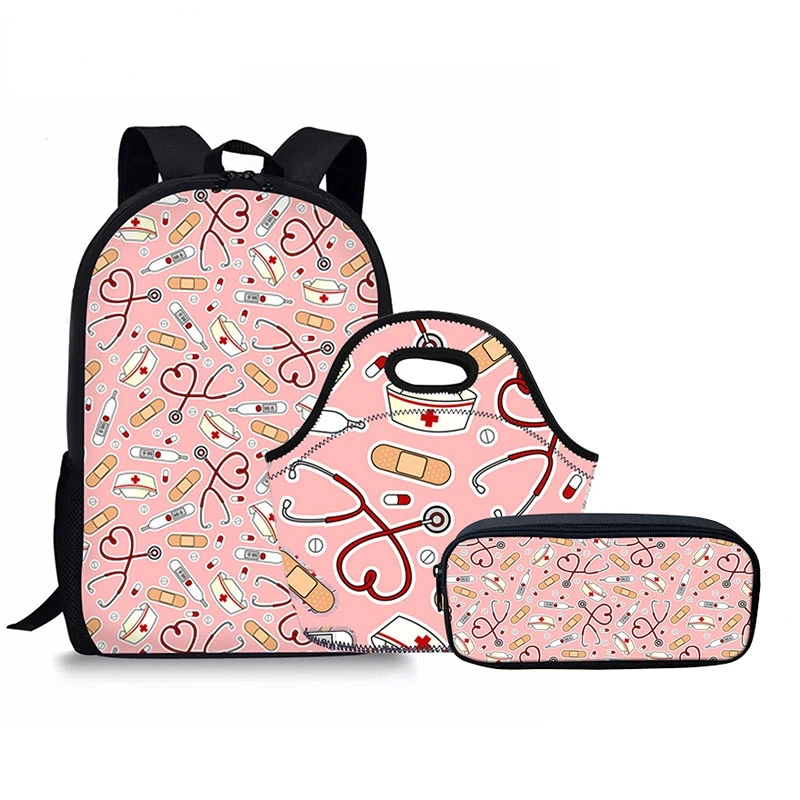 ADVOCATO Children School Bag Sets Girls Teenager Backpack Set Cute Nurse Pattern Travel Daypack Mochila Feminina Bolsas De Mujer
ADVOCATO Children School Bag Sets Girls Teenager Backpack Set Cute Nurse Pattern Travel Daypack Mochila Feminina Bolsas De Mujer
