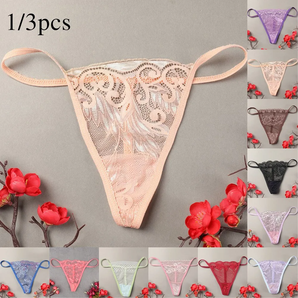 Sexy Women Lace Thongs Lingerie G-String Panties V-String Knickers Underwear Briefs Transparent Low-Waist Underpants
Sexy Women Lace Thongs Lingerie G-String Panties V-String Knickers Underwear Briefs Transparent Low-Waist Underpants