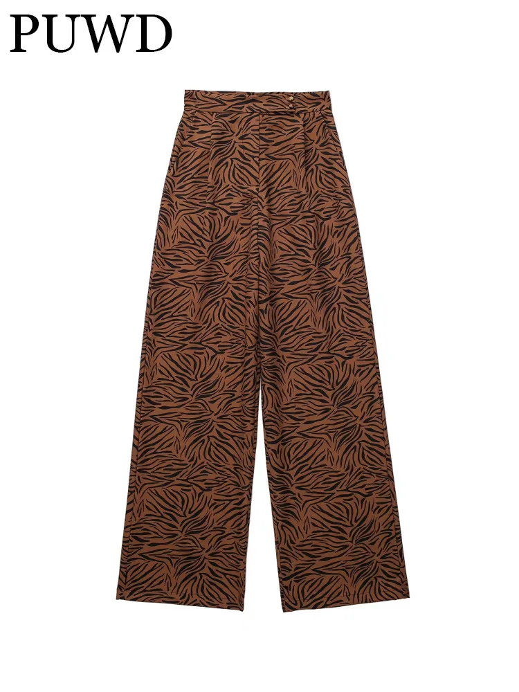 PUWD Women Animal Stripe Print Feels Elegant Sweet Beauty Street Style Comfortable And Loose Leisure 2022 Summer Female Trousers
PUWD Women Animal Stripe Print Feels Elegant Sweet Beauty Street Style Comfortable And Loose Leisure 2022 Summer Female Trousers