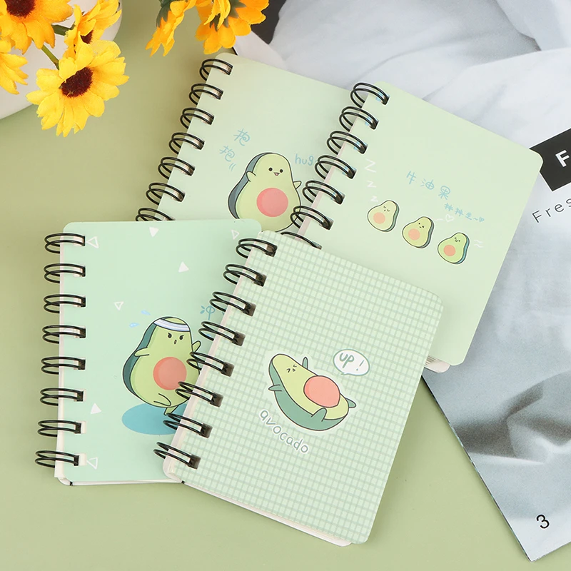 

A7 Adorable Avocado Rollover Mini Portable Coil Notepad Diary Book Exercise Book School Office Supply