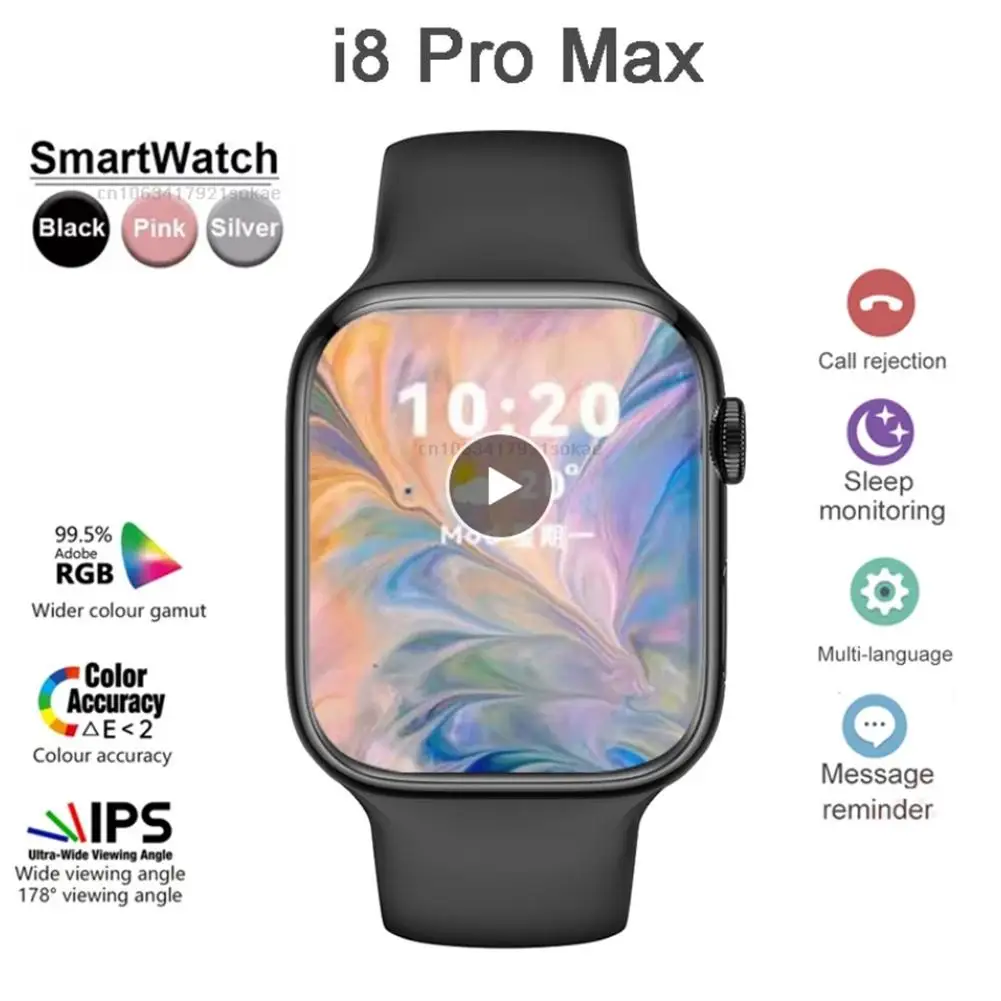I8 Pro Max Smart Watch Full Touch Screen Fintess Smart Band Answer Call Sport Fitness Monitoring Custom Dial Smartwatch
I8 Pro Max Smart Watch Full Touch Screen Fintess Smart Band Answer Call Sport Fitness Monitoring Custom Dial Smartwatch