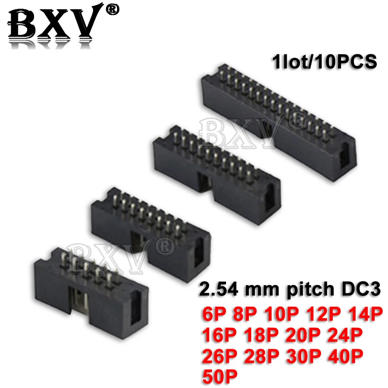 2.54 MM Pitch DC3 Through Hole 6 8 10 12 14 16 20 26 30 34 40 50 Pin Straight Male Shrouded PCB IDC Socket Box Header JTAG
2.54 MM Pitch DC3 Through Hole 6 8 10 12 14 16 20 26 30 34 40 50 Pin Straight Male Shrouded PCB IDC Socket Box Header JTAG