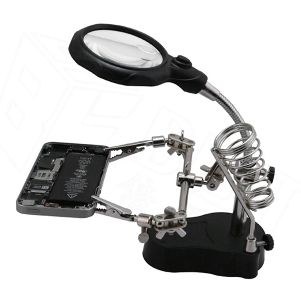 Desktop Adjustable Welding Magnifying Glass with Auxiliary Clip LED Light Multifunctional Soldering Magnifier Clamp Repair Tools
Desktop Adjustable Welding Magnifying Glass with Auxiliary Clip LED Light Multifunctional Soldering Magnifier Clamp Repair Tools