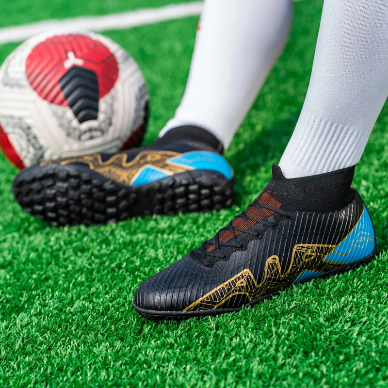 Quality Football Boots Cleats Haaland Durable Soccer Shoes Lightweight Comfortable Futsal Sneakers Wholesale Chuteira Society.
Quality Football Boots Cleats Haaland Durable Soccer Shoes Lightweight Comfortable Futsal Sneakers Wholesale Chuteira Society.