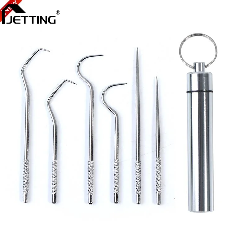 1Set Metal Stainless Steel Oral Cleaning Tooth Flossing Artifact Portable Pendant Toothpick Tube Stronger Dental Floss
1Set Metal Stainless Steel Oral Cleaning Tooth Flossing Artifact Portable Pendant Toothpick Tube Stronger Dental Floss