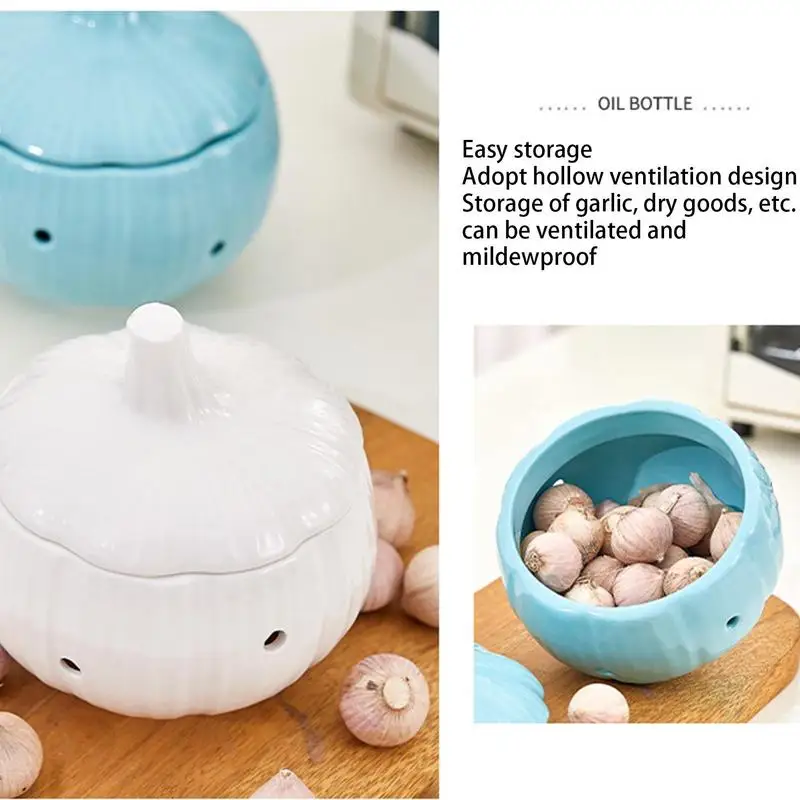Garlic Storage Container Ceramic Garlic Holder Vent Design Kitchen Storage Container Saver With Lid Home Kitchen Accessories
Garlic Storage Container Ceramic Garlic Holder Vent Design Kitchen Storage Container Saver With Lid Home Kitchen Accessories