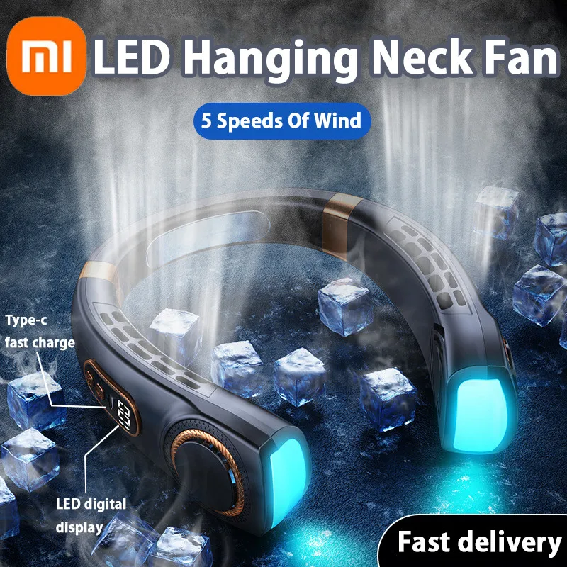 XIAOMI Colorful LED Electric Neck Fan Digital Display 5 Sspeed 4000mAh Bladeless Hanging Neck Air Cooler Air Conditioner Type-C
XIAOMI Colorful LED Electric Neck Fan Digital Display 5 Sspeed 4000mAh Bladeless Hanging Neck Air Cooler Air Conditioner Type-C