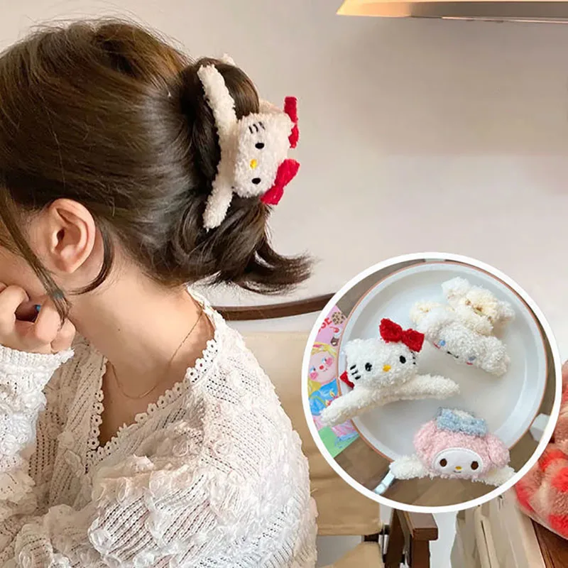 Hellokittys Kawaii Plush Hair Clip Sanrio Accessories Kuromi Mymelody Cinnamorollcartoon Cute Anime Doll BB Clip Gifts for Girls
Hellokittys Kawaii Plush Hair Clip Sanrio Accessories Kuromi Mymelody Cinnamorollcartoon Cute Anime Doll BB Clip Gifts for Girls
