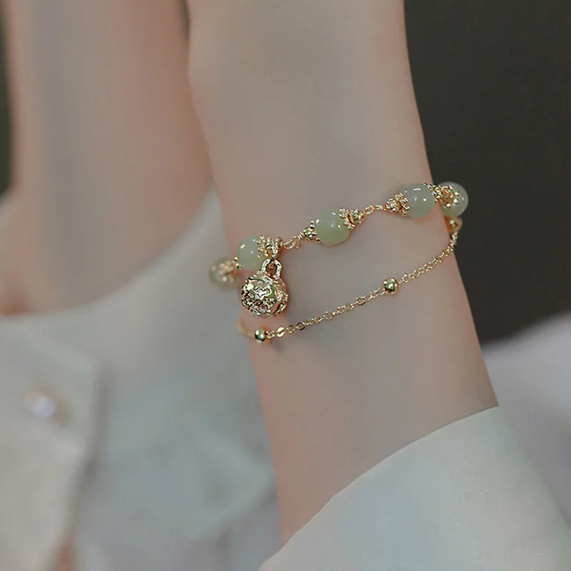 Hetian Jade Bell Bracelet for Women 2022 Fashion Metal Charms Bracelet Set of 2 for Girls Jewelry Accessories Hand String
Hetian Jade Bell Bracelet for Women 2022 Fashion Metal Charms Bracelet Set of 2 for Girls Jewelry Accessories Hand String