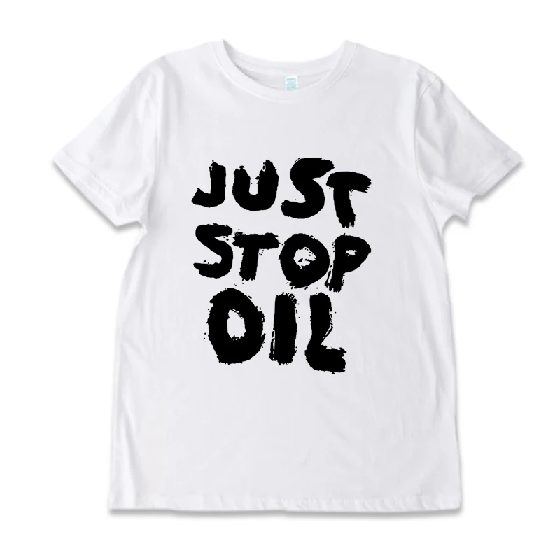 Футболка just stop oil, белая футболка, хлопковые повседневные топы из сукна, футболка для женщин
Футболка just stop oil, белая футболка, хлопковые повседневные топы из сукна, футболка для женщин
