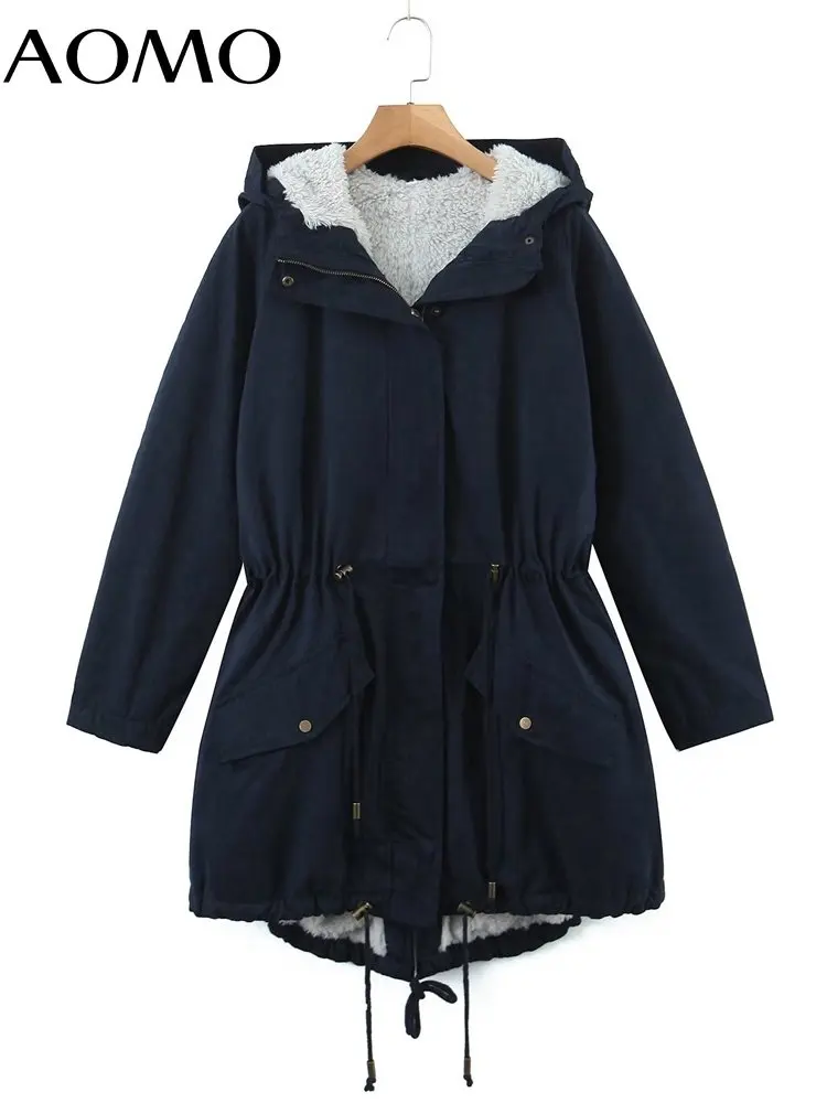 AOMO Women Oversize Fleece Hood Parkas 2022 Winter Long Sleeve Pockets Female Warm Long Coat 8H23A
AOMO Women Oversize Fleece Hood Parkas 2022 Winter Long Sleeve Pockets Female Warm Long Coat 8H23A