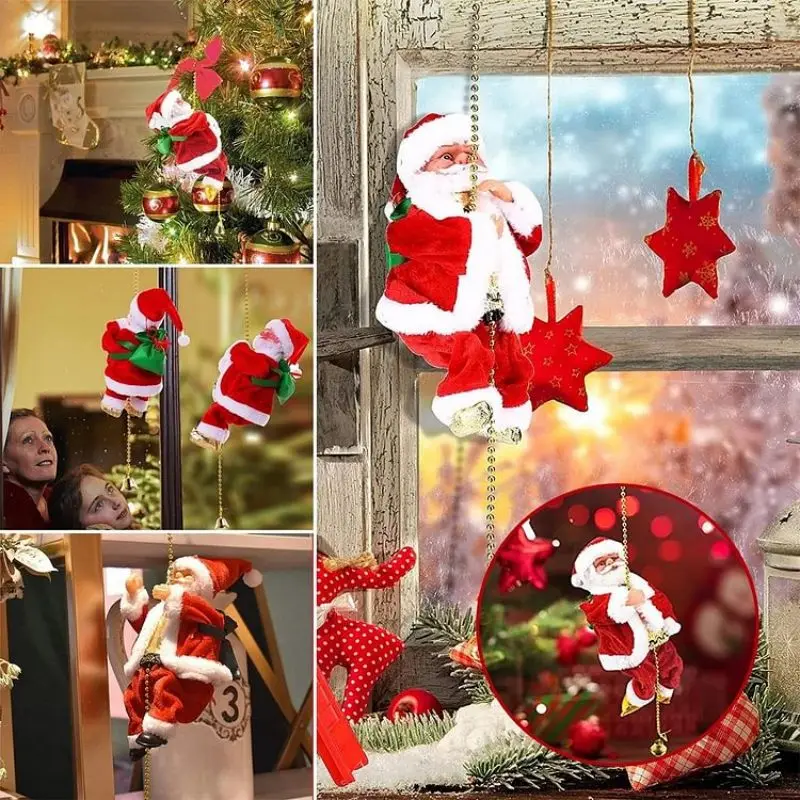 Musical Climbing Santa Claus Electric Climbing Ladder Santa Claus Doll Realistic Santa Interactive Toy Climbing Beads Santa Clau
Musical Climbing Santa Claus Electric Climbing Ladder Santa Claus Doll Realistic Santa Interactive Toy Climbing Beads Santa Clau