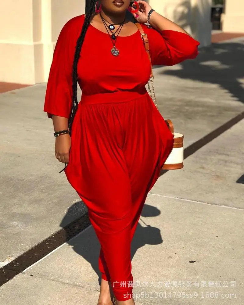 Women New Summer Spring Clothes Set Half Sleeve O Neck T Shirt Top Tee Solid Color High Waist Pants
Women New Summer Spring Clothes Set Half Sleeve O Neck T Shirt Top Tee Solid Color High Waist Pants