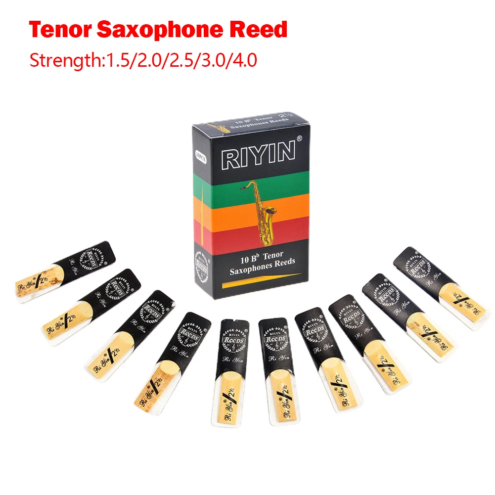 10pcs Bb Tenor Saxophone Reeds Strength 1.5 2.0 2.5 3.0 3.5 4.0 Sax Reed Parts Musical Instrument Accessories
10pcs Bb Tenor Saxophone Reeds Strength 1.5 2.0 2.5 3.0 3.5 4.0 Sax Reed Parts Musical Instrument Accessories