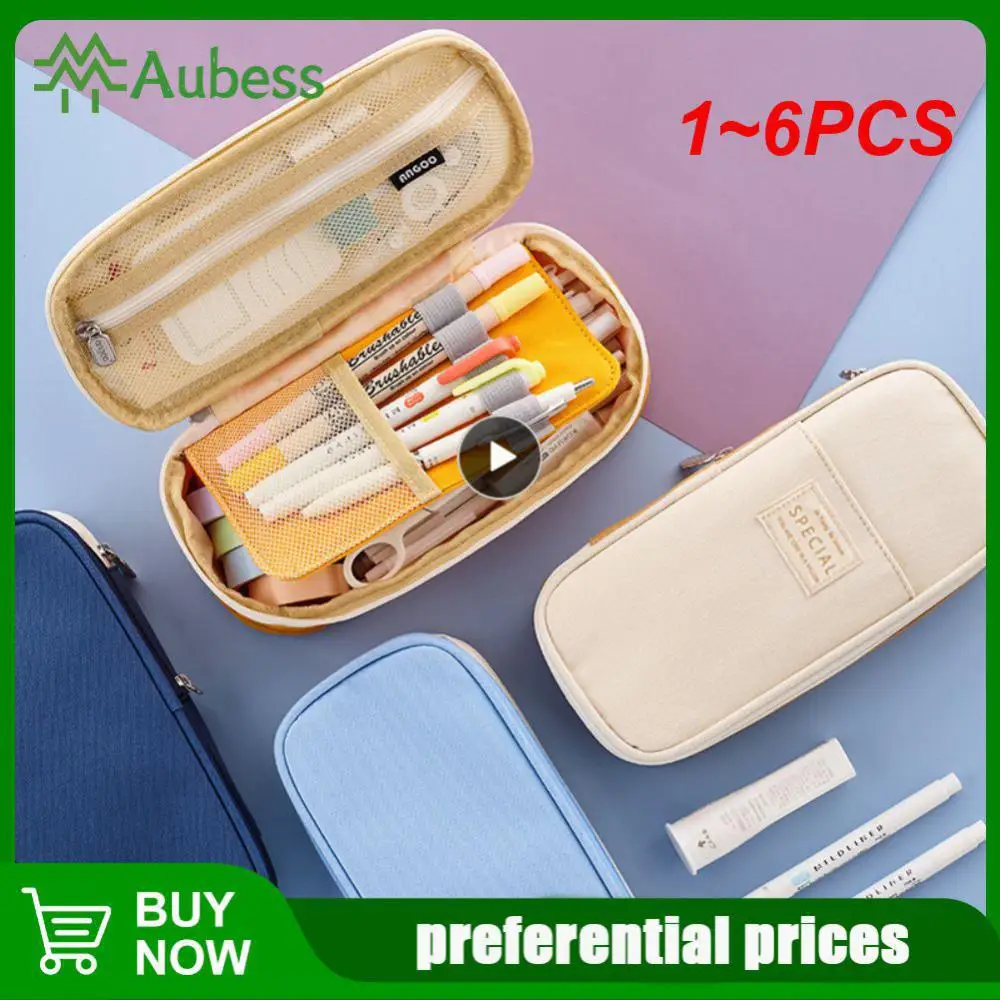 1~6PCS Cute Foldable Pencil Case Large Capacity Pencil Bag Pen Holder Stationery Desk Organizer Kawaii School Supplies for
1~6PCS Cute Foldable Pencil Case Large Capacity Pencil Bag Pen Holder Stationery Desk Organizer Kawaii School Supplies for