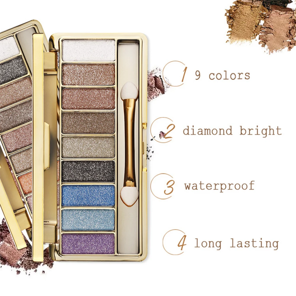 9 Colors Sexy Shimmer Eyeshadow Eye Shadow Palette Makeup Cosmetic Brush Set Earth Color Pearly Matte Glitter Eyeshadow Palette
9 Colors Sexy Shimmer Eyeshadow Eye Shadow Palette Makeup Cosmetic Brush Set Earth Color Pearly Matte Glitter Eyeshadow Palette