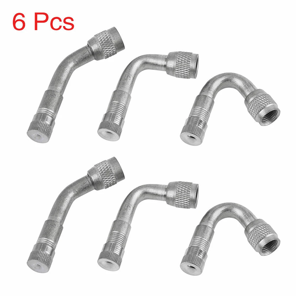 6pcs Brass Tire Valve Stem Connector Extension 45°/90 °/135° Degree With Dust Cap For Cars Bicycles Universal For Wheels Tires
6pcs Brass Tire Valve Stem Connector Extension 45°/90 °/135° Degree With Dust Cap For Cars Bicycles Universal For Wheels Tires